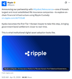 Güney Kore’de Ripple ve Kyobo Life ile Tokenize Edilmiş Devlet Tahvilleri Pilotu ve Regülasyon Yolculuğu