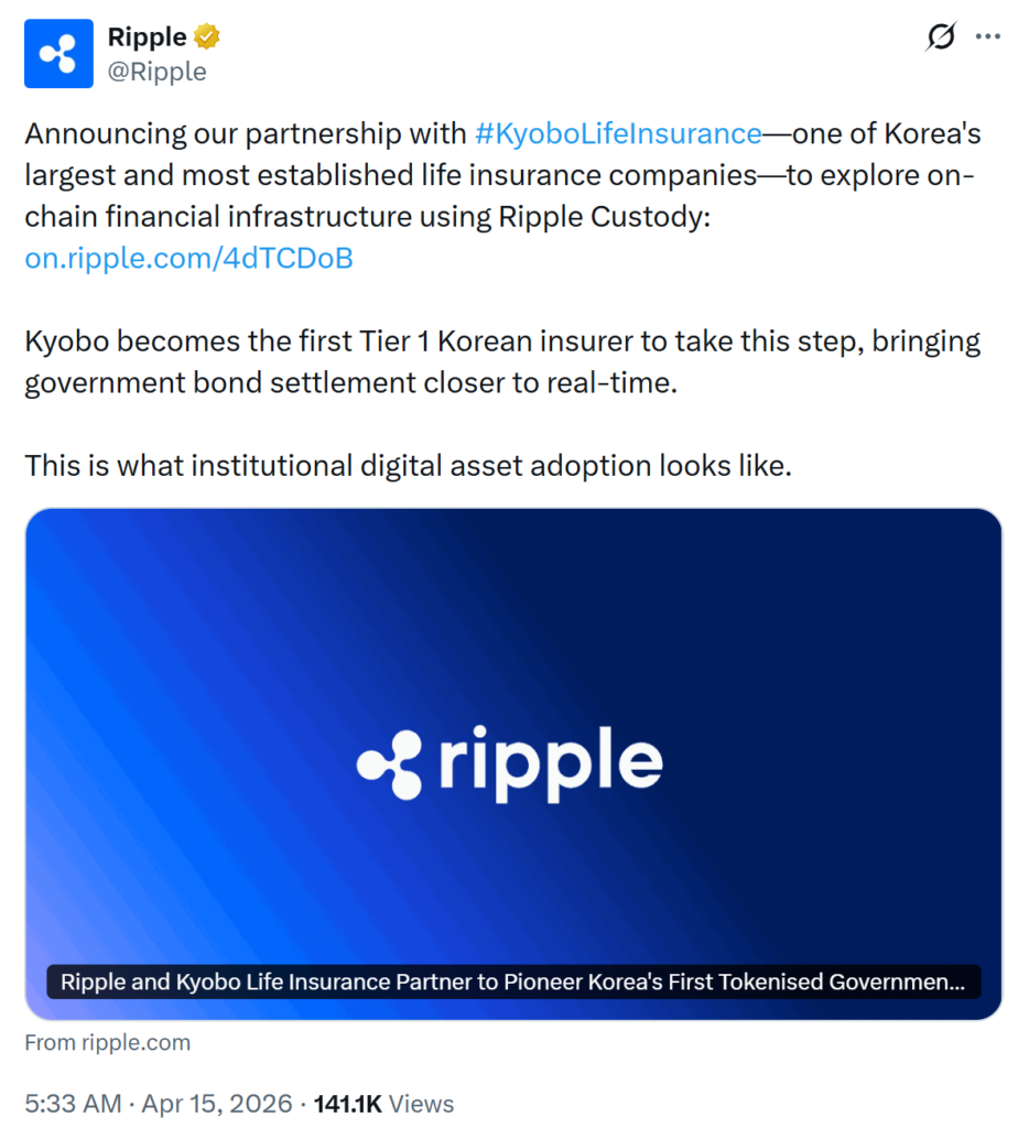Güney Kore’de Ripple ve Kyobo Life ile Tokenize Edilmiş Devlet Tahvilleri Pilotu ve Regülasyon Yolculuğu